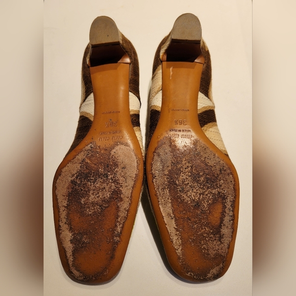 Miu Miu canvas mary jane pumps, abstract print, size 36.5 - Picture 3 of 5